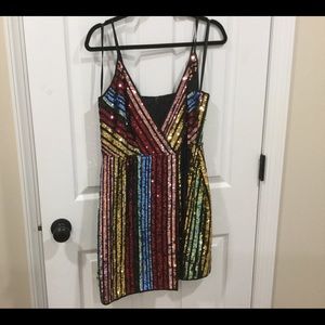 BCBGMaxazria Sequined  Dress Size 10 and size 0.